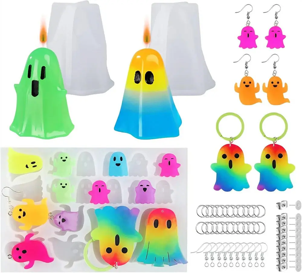 LET'S RESIN Ghost Shape Resin Earring Molds, Silicone Molds for Epoxy Resin