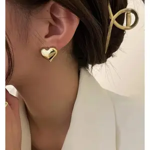 Heart Stud Earrings Minimalist Eardrops Girl Party Jewelry Couple Gifts Studearrings