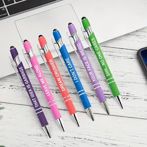Motivational Touch Pen Set (dual-Head Design), Ink Smooth Writing, Office Study Daily Multifunctional Pens, Inspirational Metal Pens, Inspirational Ballpoint Pen, Rollerball Pen Set, 6/12 Pieces