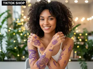 Long Lasting Temporary Tattoos Mythical Creatures Design Natural Gardenia Fruit Gel Henna Stencil for Adults & Kids Lasts 7-14 Days, 2 SHEETS