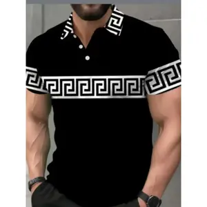 Men's casual polo shirt, comfortable and breathable, is an ideal gift choice, perfect for daily wear, fashionable and lightweight design, printedRAIMENTRY