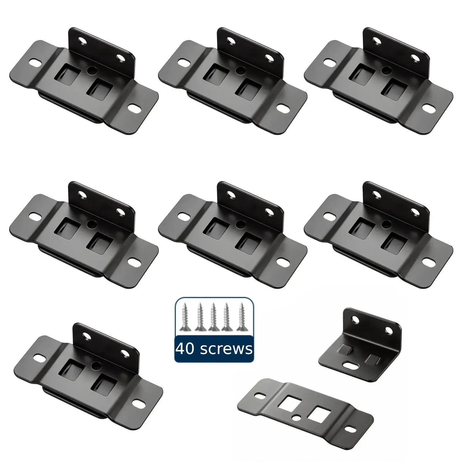 8-Pack Quick-Fit Furniture Joint Brackets, Heavy-Duty Corner Brace Joints (Right Angle), Stainless Steel Furniture Corner Connectors with Screws for Drawers, Cabinets, Tables, and Chairs