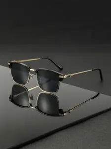 Men's Metal Brow Half Frame Glasses, High-End Retro Fashion Eyewear, Trendy Decorative Lens for Street Style, Music Festivals & Travel