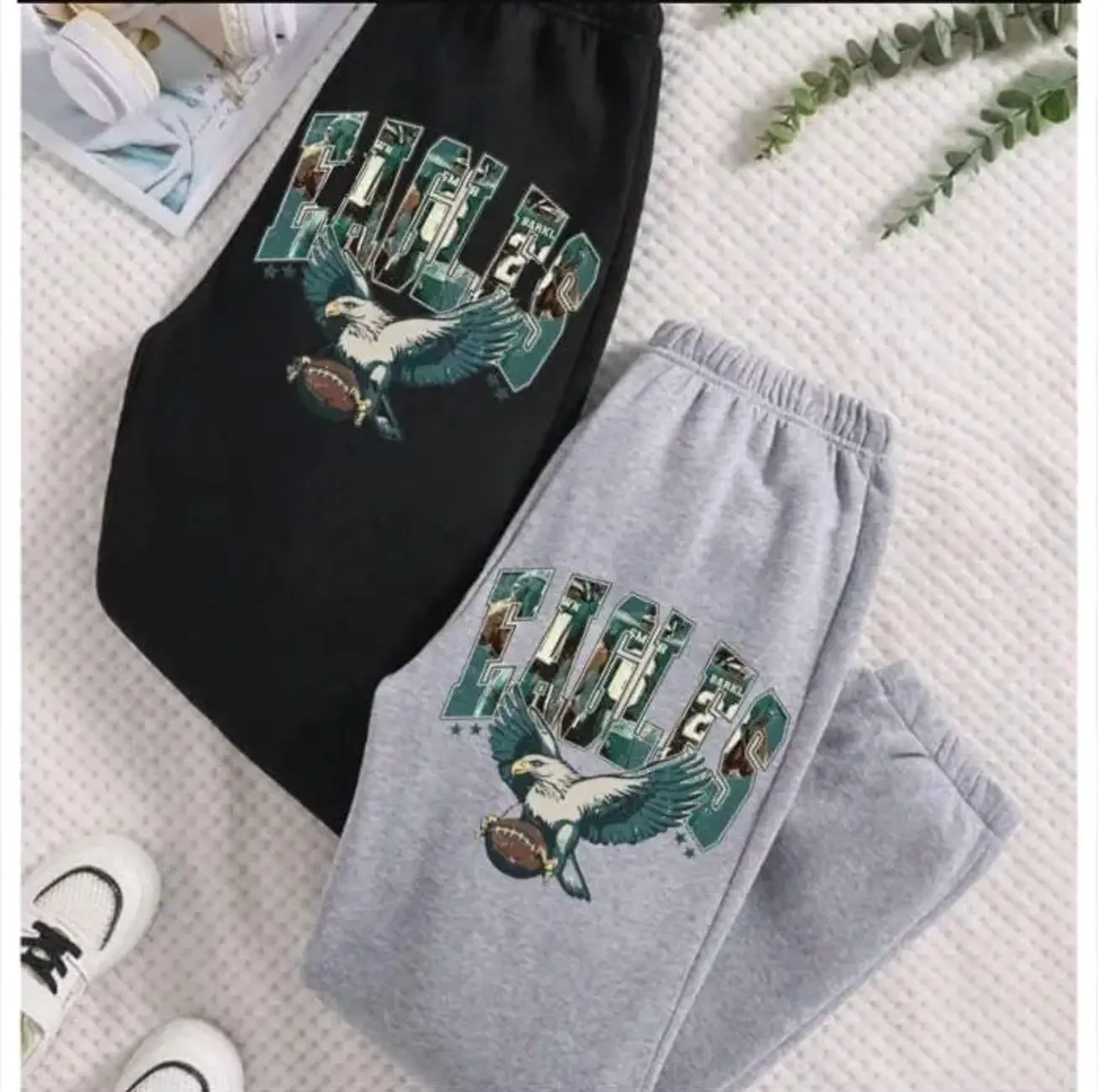 Retro #Eagles Football Sweatpants, #Eagles Fan Gift, Retro Game Day Sweatpants, Bird Gang Shirt, Graphic Sweatpant, Streetwear Sweatpant, Unisex Sweatpant Casual Classic Sweatpant, Cotton Graphic Casual Sweatpants 4