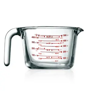 Glass Measuring Cup 500ml Precise Pouring Borosilicate Glass - BPA-Free Measuring Jug with Grip Handles - Ideal for Baking, Cooking & Liquid Prep- Kitchen Accessory