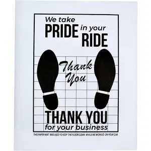 Paper Floor Mats, 50 count Disposable Floor ,  to Protect Customers'  When  Detailing. When The  Mall Provides Service to Customers. When it Rains with Wet Shoes to Enter The