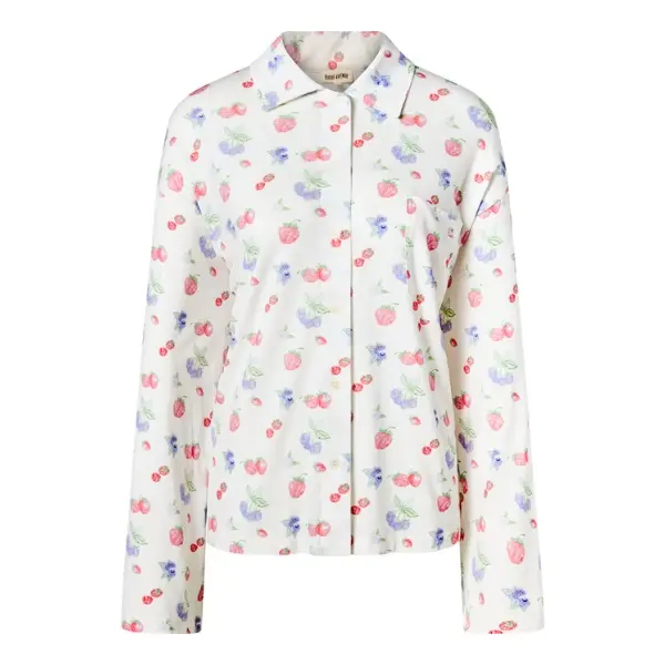 Women's TENCEL Lyocell Pajama Shirt - Soft, Stretchy Loungewear Top with Pocket - Djerf Avenue Pajamas