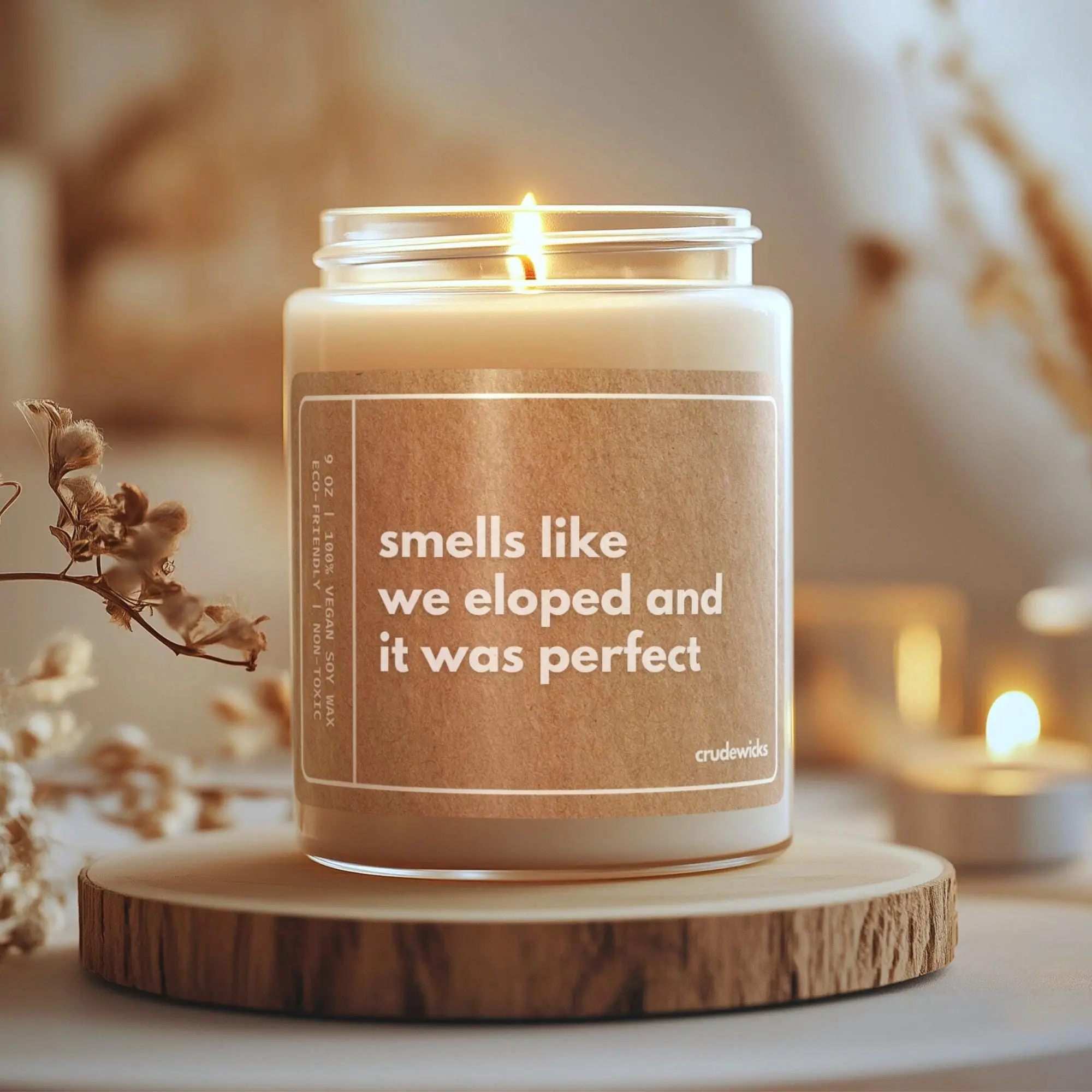 Elopement Gift Funny Candle, Elope Candle Gift, Just Eloped Wedding Candle, Funny Elopement Candle, Eloping Bride Gift, Eloped Candle Gift