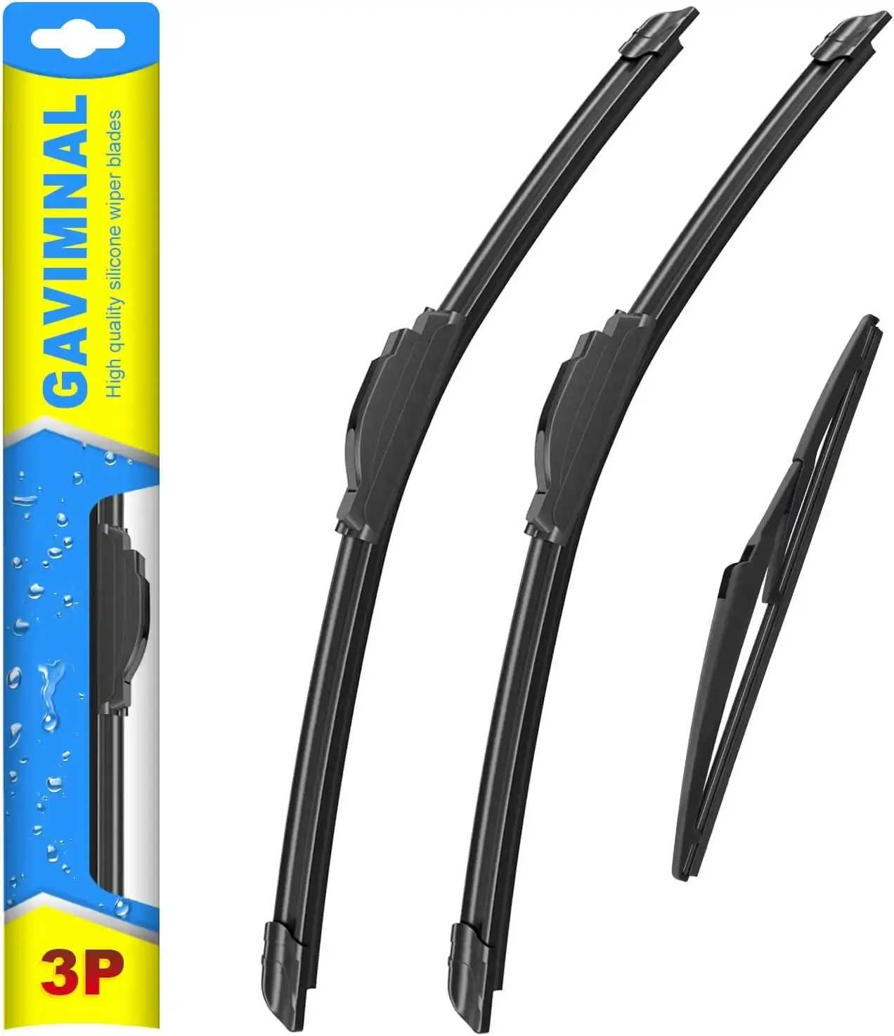 26"+20"+12" Silicone Wiper Blades Replacement For Toyota Highlander 2008-2019 All-Season Front Rear Windshield Wiper Blades(Set of 3)
