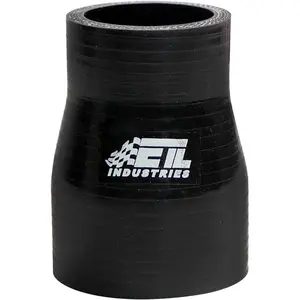 1.75" to 2.5", Length 3" Silicone Reducer Straight Coupler Hose, 4-Ply Reinforced Universal Intake Reducer Intercooler Pipe Black