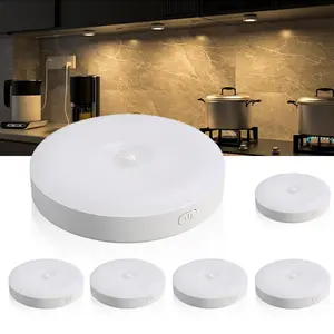 USB Rechargeable LED Night Light, Magnetic Installation Motion Sensor Night Light, Adjustable Brightness Night Light for Stairs, Wardrobes, Rooms