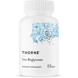 THORNE - Iron Bisglycinate - 25 mg Iron Supplement for Enhanced Absorption Without Gastrointestinal Side Effects* - NSF Certified for Sport - Gluten-Free - 60 Servings