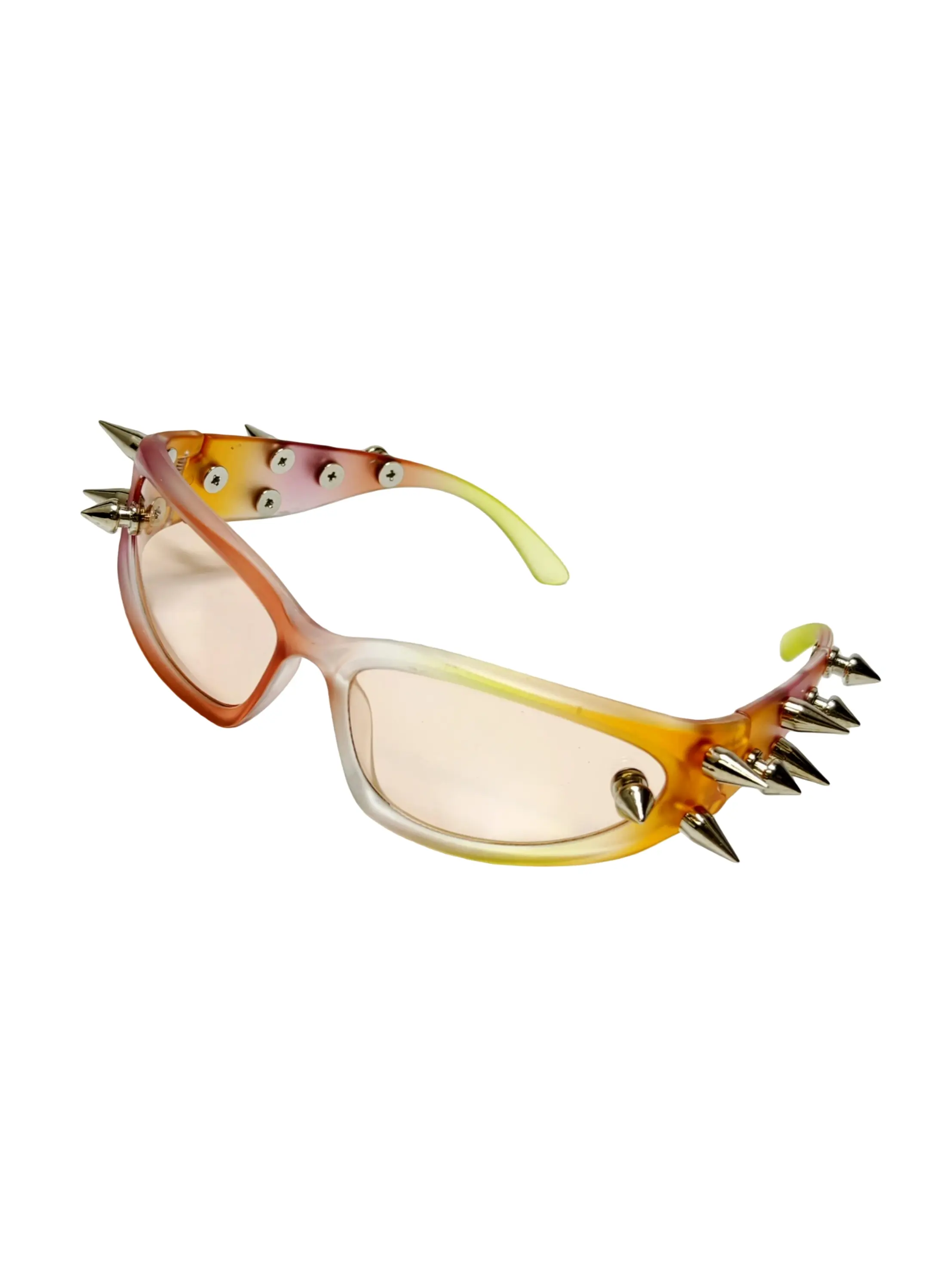 Punk Style Studded Decor Sunglasses, Trendy Casual Gothic Style Sunglasses for Everyday Use, Fashion Accessories for Outdoor Activities