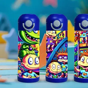 Rugrats 12 oz kid Tumbler - BPA Free, stainless steel, Leak proof, durable, with clear lid