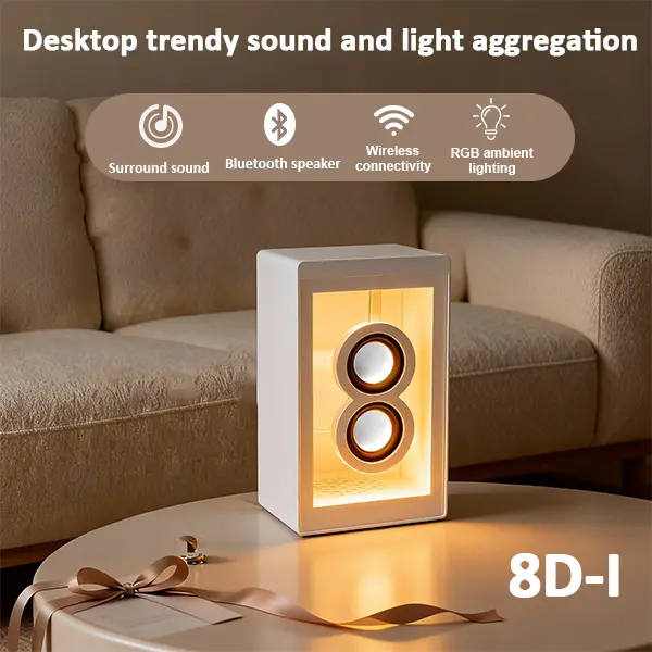 Bluetooth Speaker with HD Sound and Lights, Portable Wireless, Long-lasting battery life, for Home/Party/Outdoor/Travel/Beach