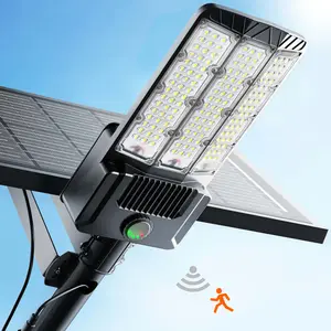 Hykoont Durable Aluminum Body, Split Design with Mono Solar Panel Commercial Solar Street Lights with 500000 Lighting Super Bright Output,  Dusk to Dawn IP66 Waterproof Solar Outdoor Light with Motion Sensor for yard-2 Pack BlackFriday