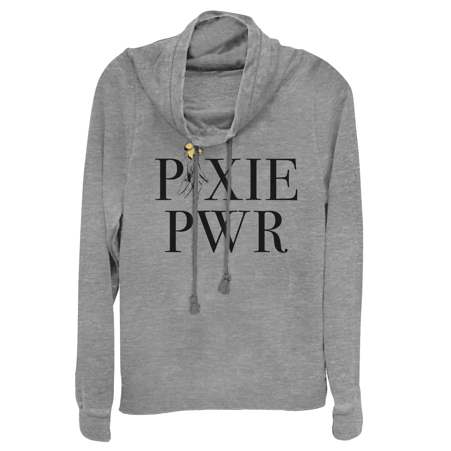 Juniors Womens Peter Pan Tinker Bell Pixie Power Cowl Neck Sweatshirt