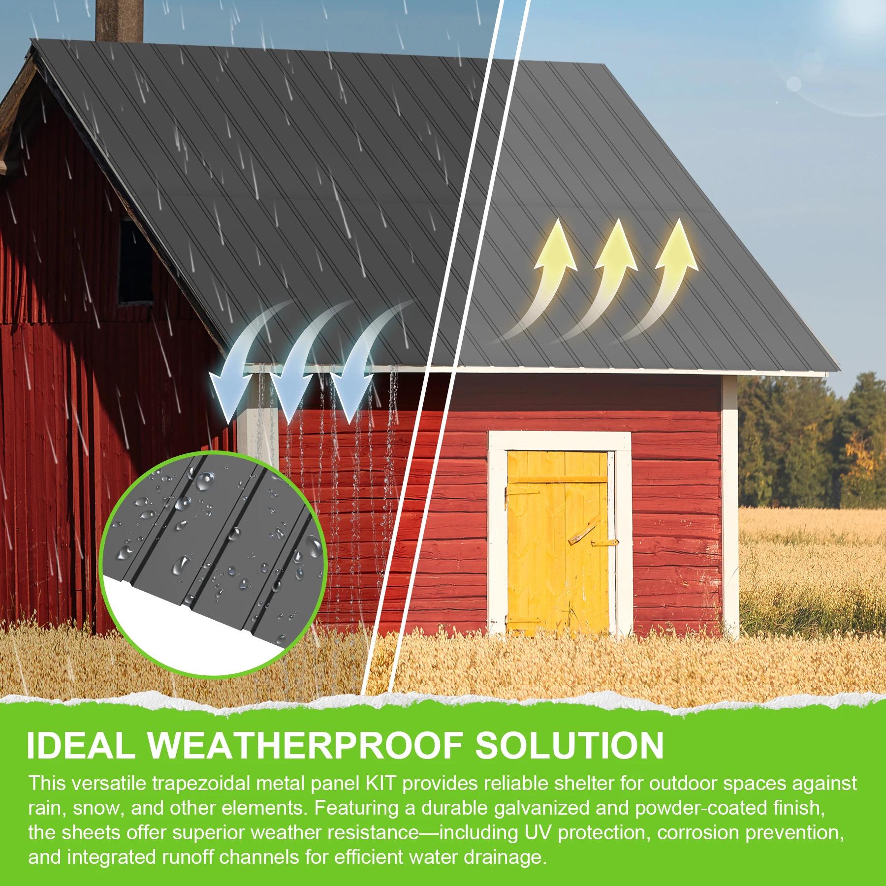 Galvanized Panel With Screws Premium Steel Roofing & Cladding Panels Ultimate Weather Protection for Home Garden