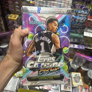 Topps 2023/24 Cosmic Chrome Basketball Hobby Box Trading Cards with Autograph Variations & SSP Inserts Collectible Trading Card