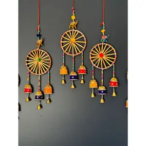 Elegant Rajasthani Elephant Hangings | Handcrafted Decor with Bells | Perfect for Diwali, Housewarming | Add Cultural Charm