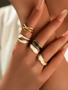 Minimalist Temperament Ring Set, Adjustable Boho Chic Jewelry for Women & Men, Trendy All-match & Exquisite Jewelry for Birthday Gift, Stackable Rings