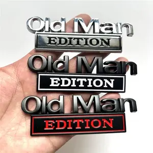 Old Man Edition Metal Car Sticker Badges for Car Trunk Door Decoration Badges Old Man Logos Car Decals Motorcycle Decoration, Car Truck Decal, Universal Car Sticker