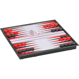 WE Games Foldable Travel Magnetic Backgammon Set