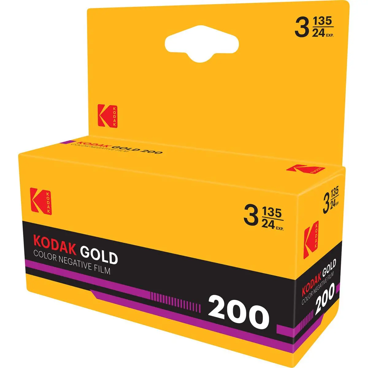 Kodak Gold 200 Color 135 Negative Roll Film, 24 Exposures, 3-Pack