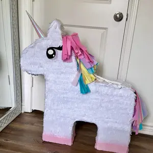 Magical Unicorn Piñata - Unicorn Design with Colorful Ribbon Accents, Ideal for any Party