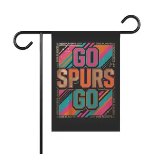Go Spurs Go Garden Flag House Garden Flag, Sports Playoffs Design(Pole, Hooks, Or Fasteners Are Not Included)