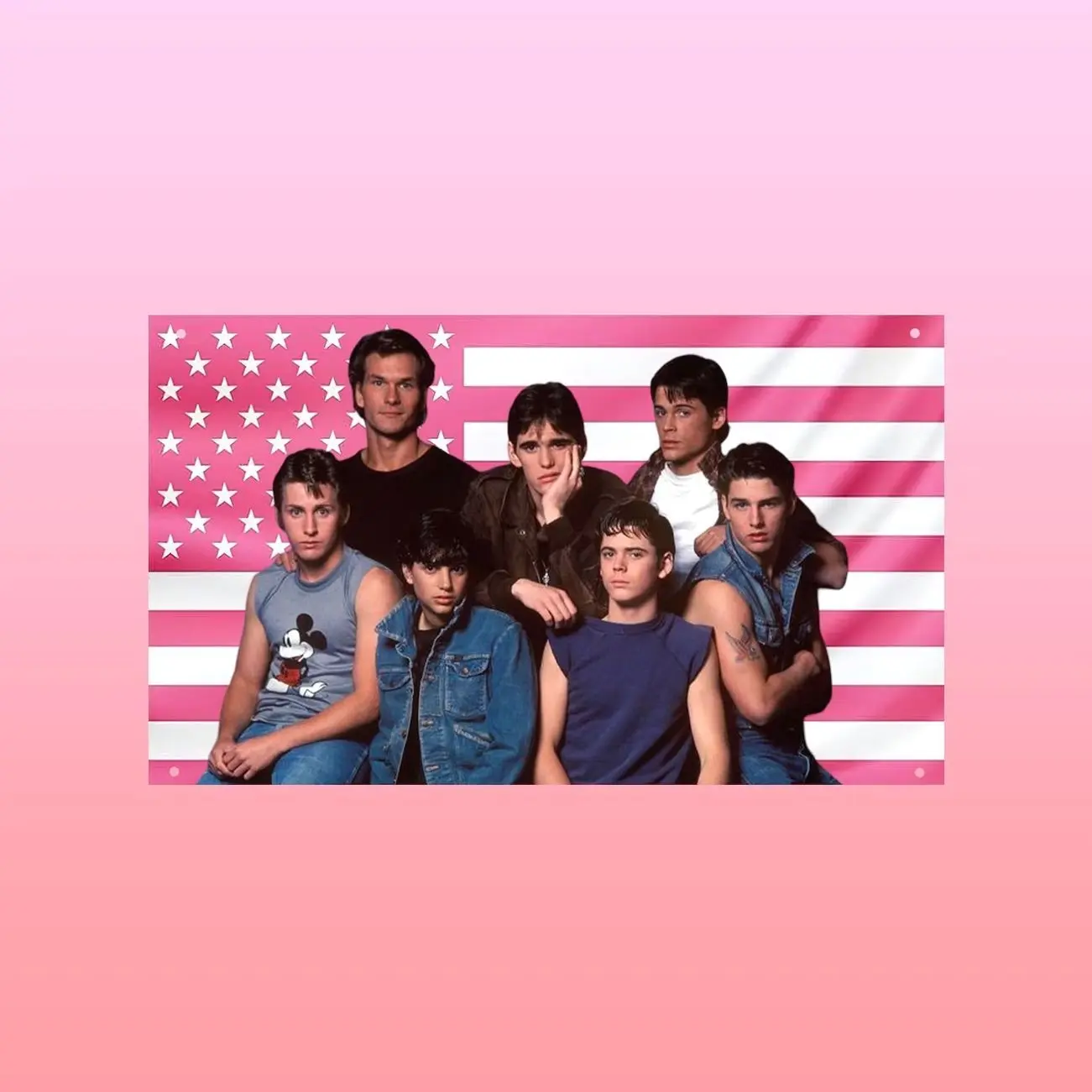 The Outsiders Movie Flag | Classic 80s Film Wall Banner | Greasers Aesthetic Dorm, Frat & Bedroom Decor