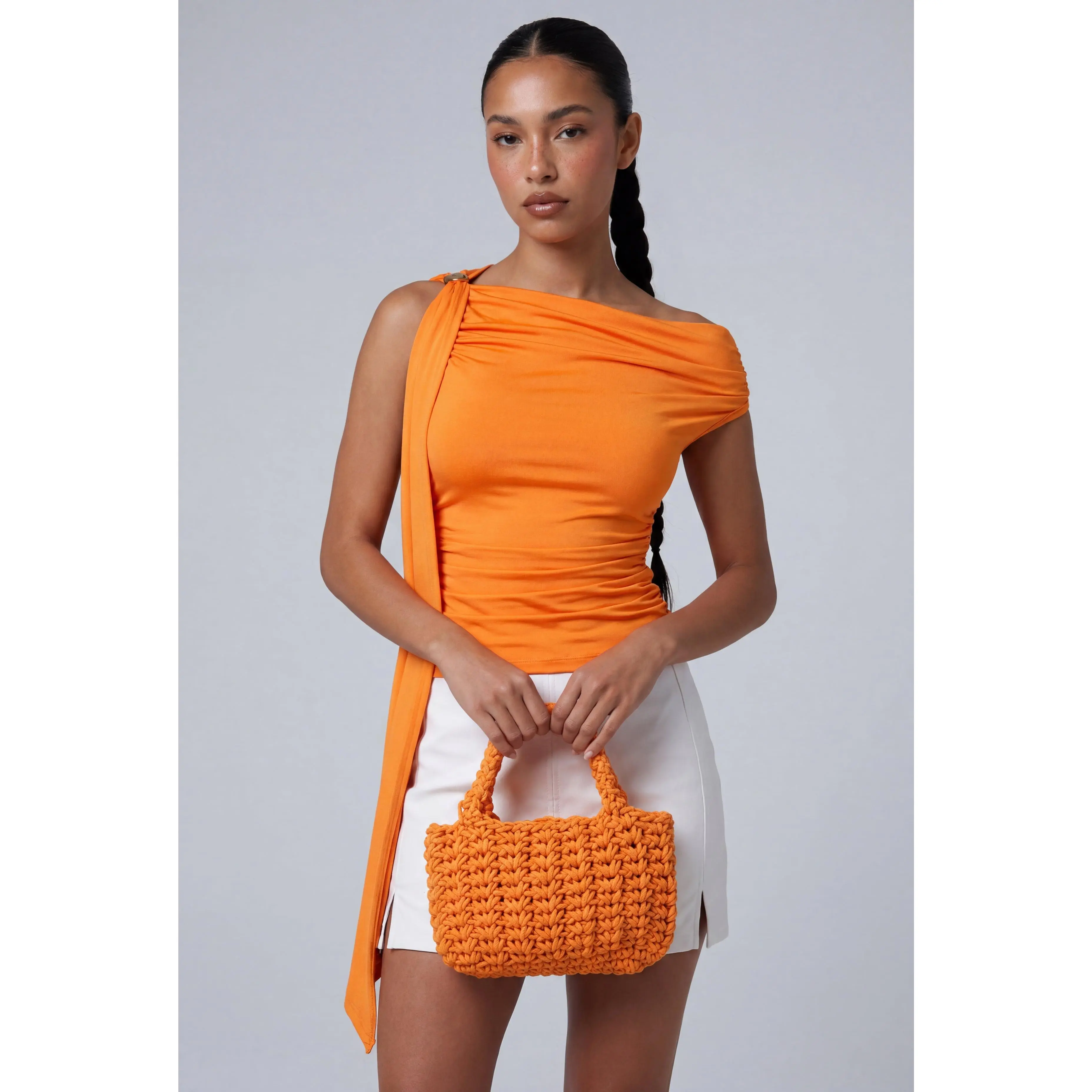Ruched Asymmetrical Top