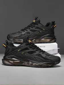 Men's Casual Sports Shoes Lace-Up Trendy Outdoor New Fashion Men's Sneakers, Stylish Sneaker, Textile Upper, Eva Sole, Less Than Ankle Height