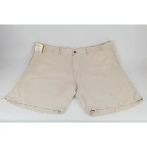 Caribbean Isle Sands Linen Big Man Shorts, Beige, Size 52, Comfy Men's Shorts, Larger Men's Shorts