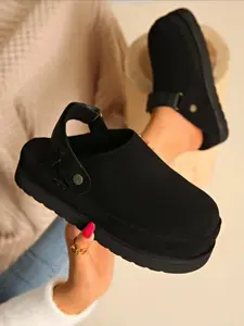 Fashionable Slip-On Slippers for Women, Comfortable Casual Soft Sole Mules, Stylish Open Toe Shoes for Daily Wear, Foot Clogs