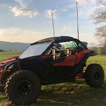 Nilight 2 PCS Rear Pillar Flag Antenna Mounting Brackets, LED Whip Light Mounts Compatible with Can-am Maverick X3 2017-2021