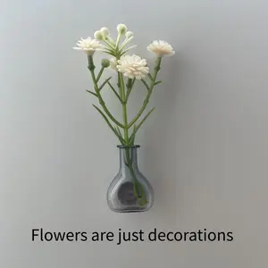 Mini Magnetic Small Vase Fridge Magnet Refrigerator Decorating Magnet DIY Craft Accessory Glass Bottle Cat Whisker Collection Jar Creative Home Decor