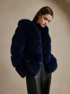 Eco-Friendly Faux Fur Hooded Jacket for Women, Stylish Warm Outerwear, Comfortable & Fashionable Ladies' Winter Clothing