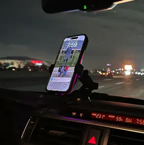 Mosurr 2-in-1 Wireless Car Charger, Fast Charging Auto-Clamping Phone Mount for Cars, Compatible with iPhone & Android