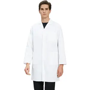 Professional Lab Coat for Men Long Medical Coat for Science Medical Doctor Nurse Student Unisex