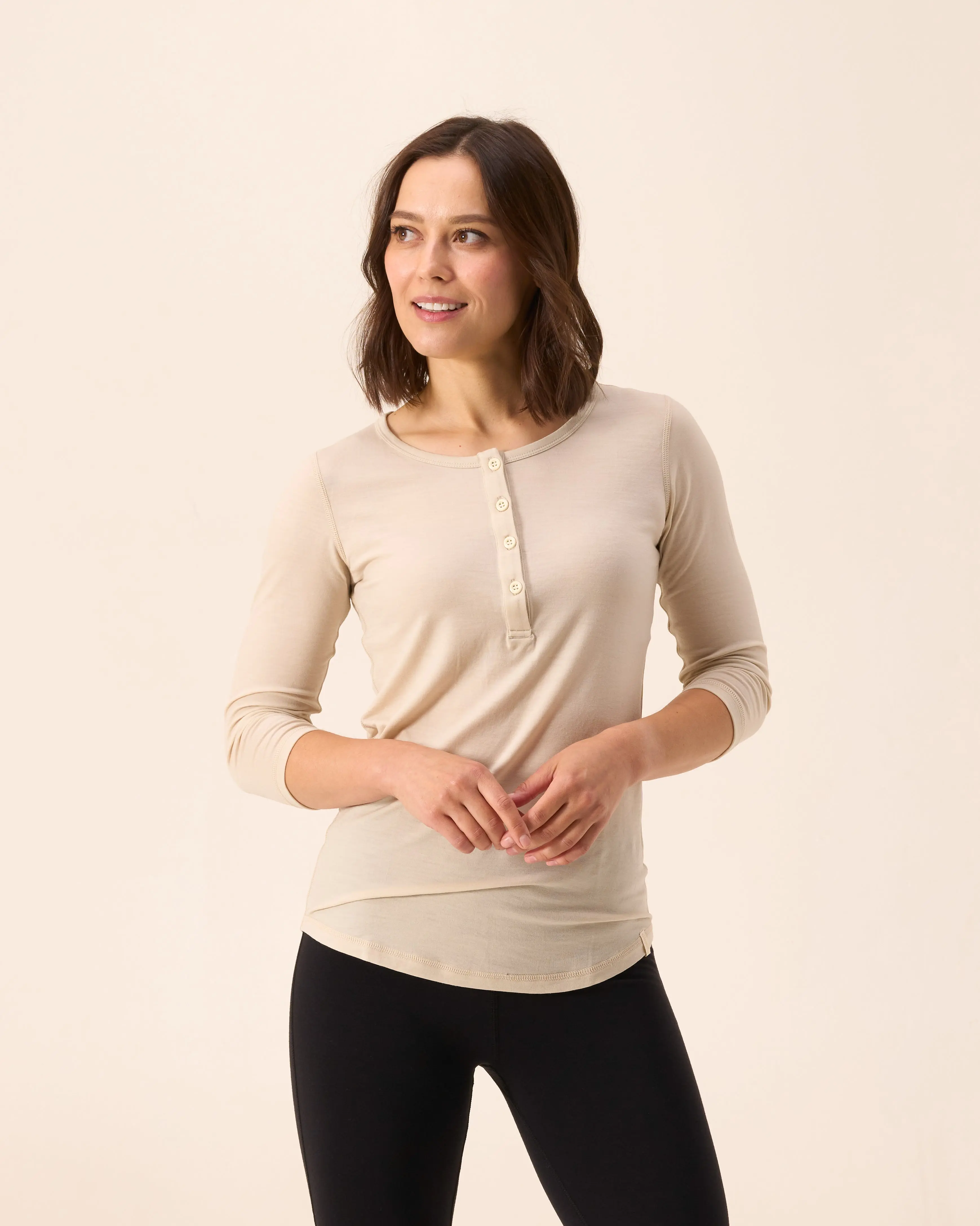 3/4 Sleeve Henley