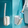 Household Wall-Mountable Disposable Toilet Brush Set - 1 Set with 18 Disposable Refills (Ocean/Lemon Heads), Large Diameter Sponge, Firm Adhesive Tabs, Simple Switch, Quick Clean Function, Multiple Scents Available