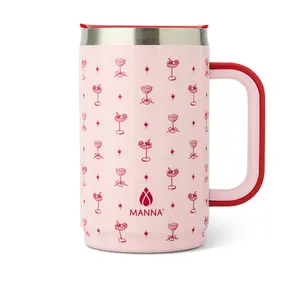 20 oz Stainless Steel Insulated Sturdy Tini Time Boulder Coffee Mug with Lid, Portable Kitchenware Drinkware Flask