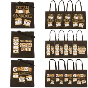 15" x 17" Large S'more Squad Nonwoven Tote Bags - 12 Pc.