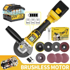KITESDER Cordless Rotating Head Angle Grinder,11000RPM,Power Angle Grinder for Cutting, Griding, Polishing, Tools