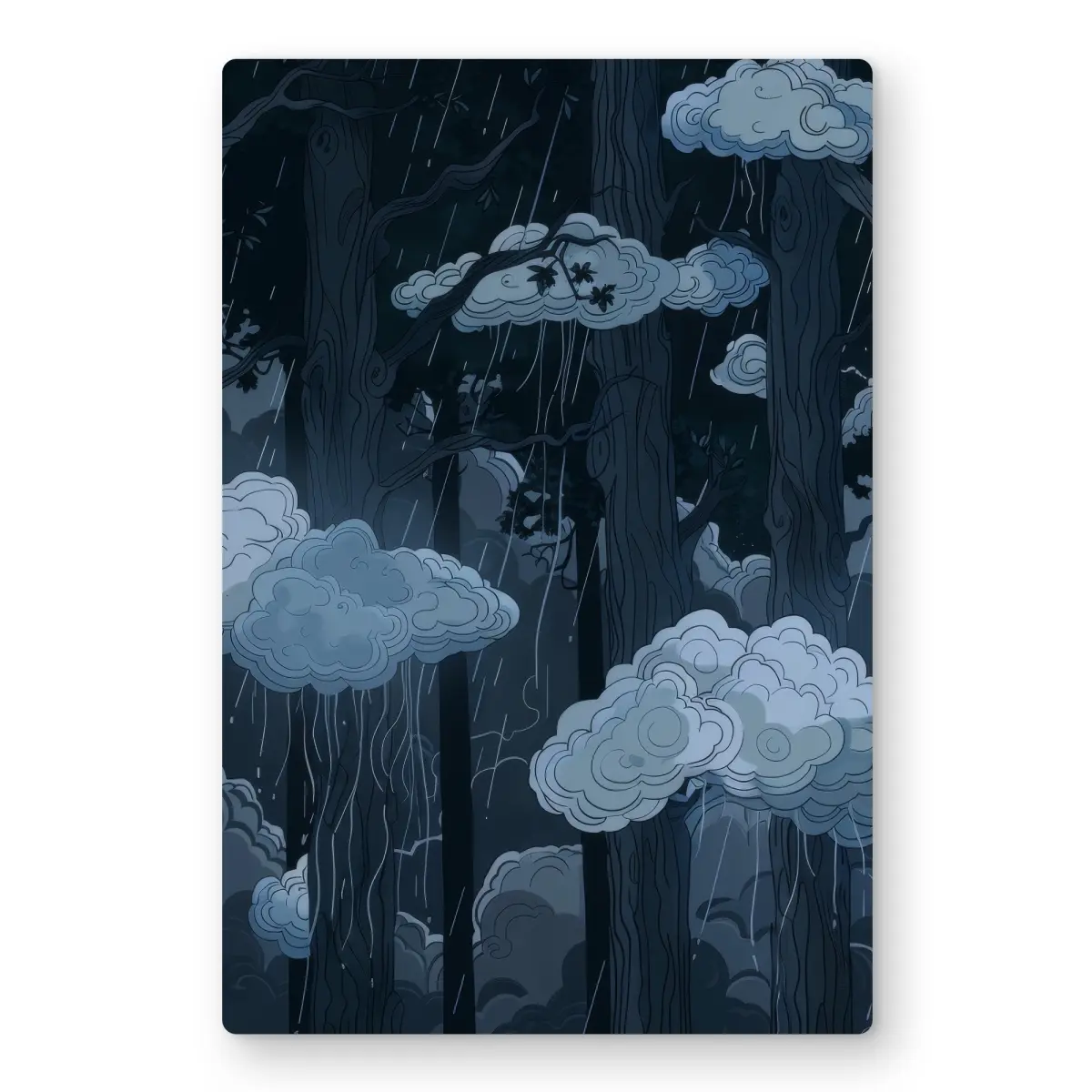 MWW C1MP1218ZI8M7C 12x18in Minimalist Sneaky Clouds White Aluminum Metal Print Wall Art, Artistic Artwork Decoration, Cool Room Decor for Bedroom Home Supplies
