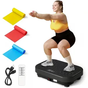 Full-body vibration plate fitness machine| Vibration training platform, adjustable speed, equipped with LED screen and remote control, suitable for home fitness