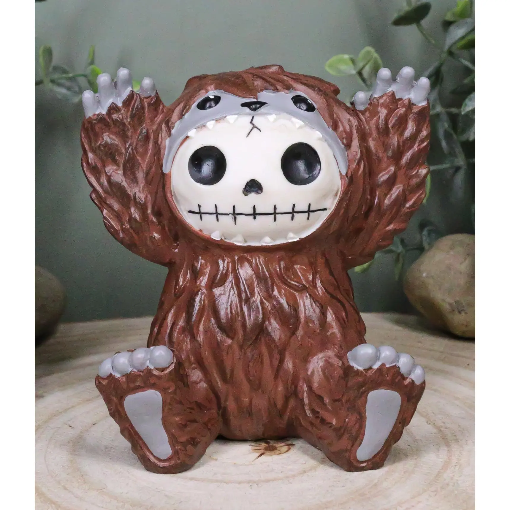 Ebros Larger Furry Bones Man or Ape Bigfoot Skeleton Monster Collectible Figurine 3.5" H Furrybones Mythical Legend Mountain Forest Dweller
