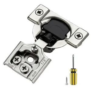 Ravinte Cabinet Hinges Soft Close Hidden Door Hinge for Kitchen Cabinet Hinges Stainless Steel Adjustable Hinges Satin Nickel Cabinet Hardware