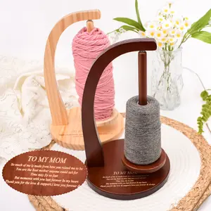 Personalized Magnetic Wooden Yarn Holder — Supports Custom Engraving - Ideal for Knitting, Crocheting, and Home Sewing Projects — The Perfect Gift for Knitting Enthusiasts, Moms, Wives, and Grandmothers（For customization, please contact customer service）